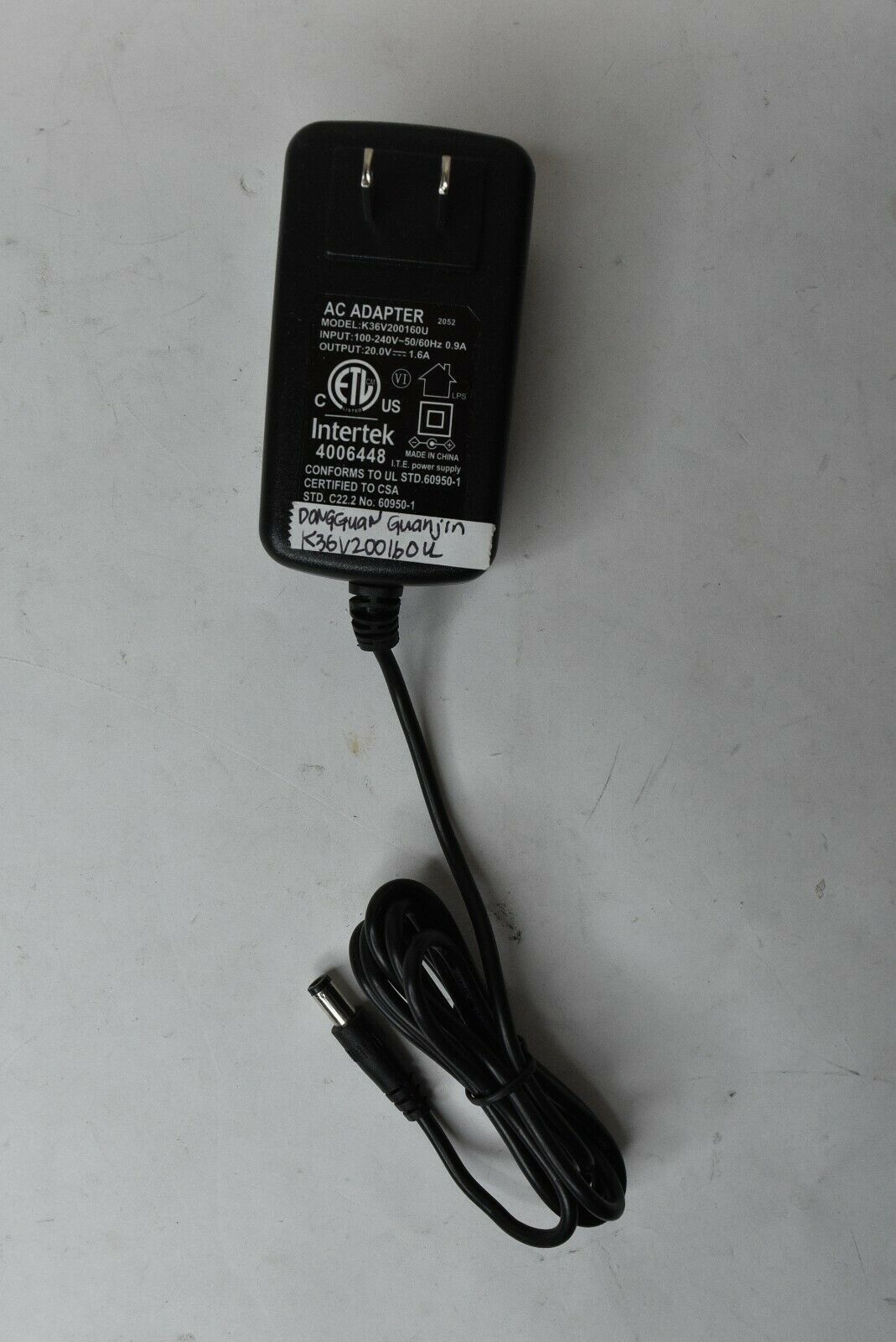 Dongguan Guanjin AC Adapter Power Supply Unit K36V200160U 20V 1.6A Features: Powered Output Voltage: 20 V Brand: